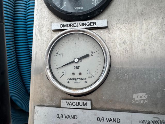 Vacuum tank truck SCANIA P410 6x2*4 JHL Hvidtved Larsen Flexline 312 ADR