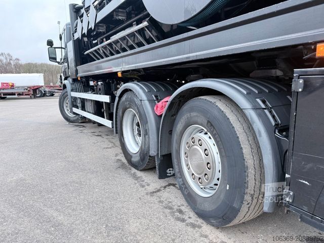 Vacuum tank truck SCANIA P410 6x2*4 JHL Hvidtved Larsen Flexline 312 ADR