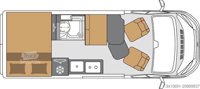 Autorulotă MOOVEO Van BavariaCamp 60DB SAT TV Solar Lithum AHK