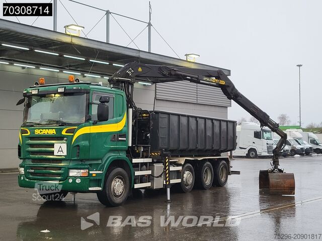 Basculantă cu macara Scania R440 8X2 Palfinger Q150Z82 Kran Crane Bevako ca...