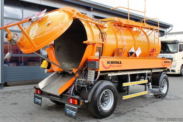 Säiliöperävaunu  Kutschke 10m³ Kipper Saug u.Druck INOX +ADR/GGVS