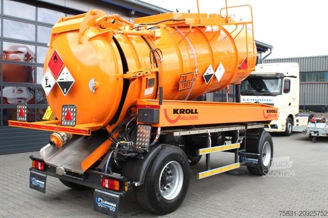 Säiliöperävaunu  Kutschke 10m³ Kipper Saug u.Druck INOX +ADR/GGVS