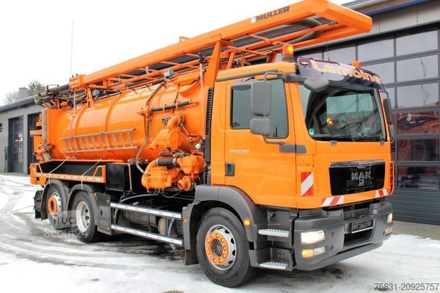 Vakuumtanktankvogn MAN TGM 26.340 6x2 Müller 13m³ Saug u.Druck HD-KOMBI