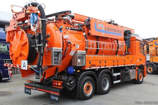 Autocisternă de vidanjare MERCEDES-BENZ AROCS 2846 6x2 Kroll 14m³ WRG Wasserrückgewinner