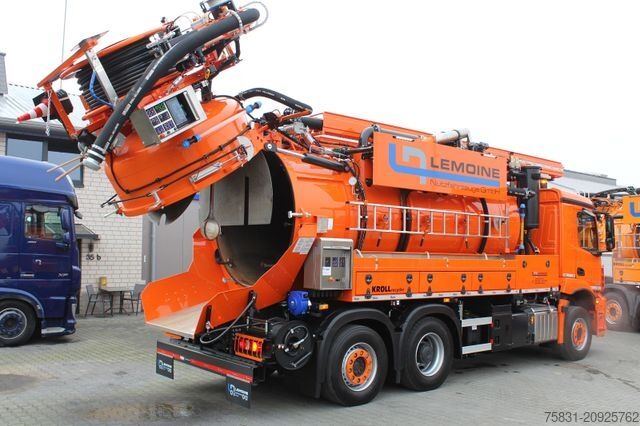 Autocisternă de vidanjare MERCEDES-BENZ AROCS 2846 6x2 Kroll 14m³ WRG Wasserrückgewinner