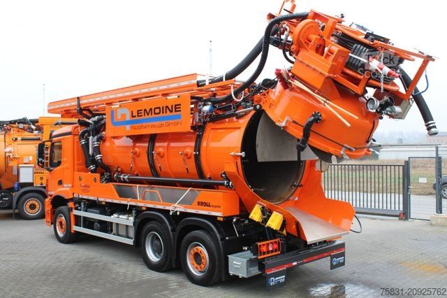 Autocisternă de vidanjare MERCEDES-BENZ AROCS 2846 6x2 Kroll 14m³ WRG Wasserrückgewinner