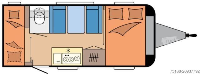 Husvagn HOBBY OnTour 470 KMF Modell 2025 / 1500 kg