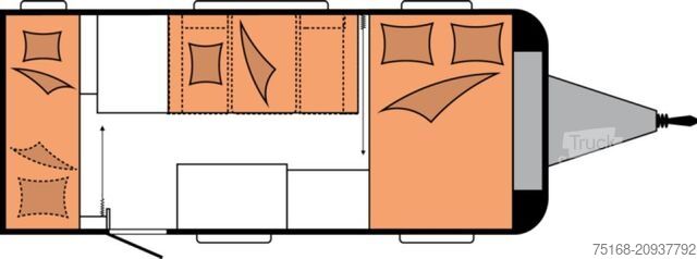 Husvagn HOBBY OnTour 470 KMF Modell 2025 / 1500 kg