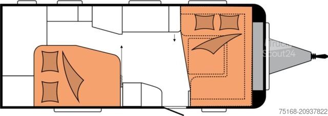 Husvagn HOBBY Prestige 560 WFU Abverkauf / 2000 kg