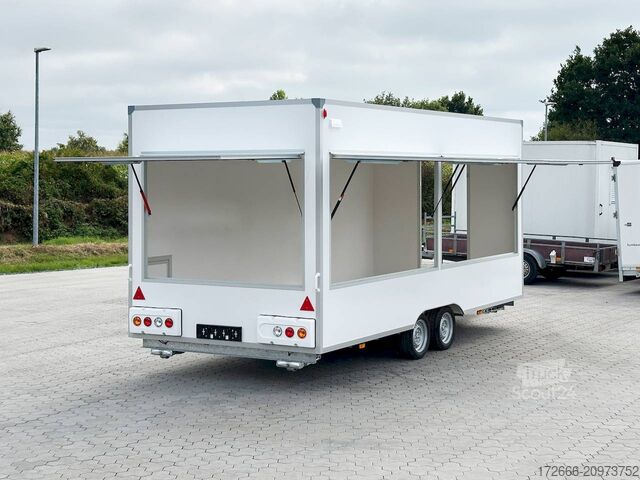 Reboque de venda Blyss H25522HTN | WEISS 520X223X230CM 2500KG VERKAUFSANHÄNGER | 2X VERKAUFSKLAPPE