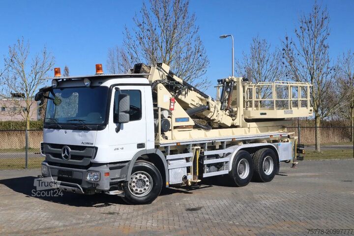 Vrachtwagen met kraan Mercedes-Benz Actros 2636 6X4 | TUNNEL PLATFORM | REMOTE DRIVING