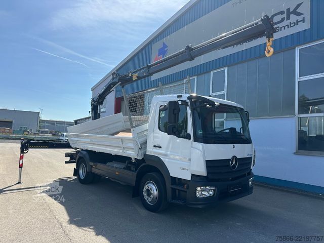 Żuraw samochodowy MERCEDES-BENZ 1224 K Atego 2 Seiten Kipper Hiab 078 X Duo