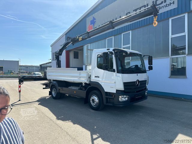 Żuraw samochodowy MERCEDES-BENZ 1224 K Atego 2 Seiten Kipper Hiab 078 X Duo