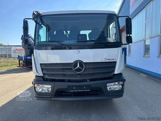 Żuraw samochodowy MERCEDES-BENZ 1224 K Atego 2 Seiten Kipper Hiab 078 X Duo