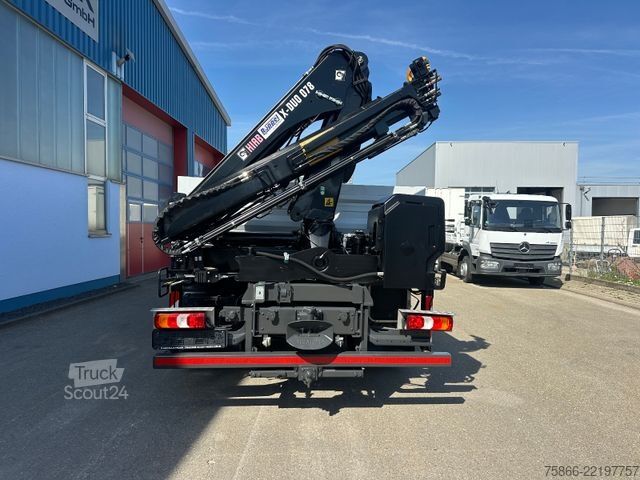 Żuraw samochodowy MERCEDES-BENZ 1224 K Atego 2 Seiten Kipper Hiab 078 X Duo