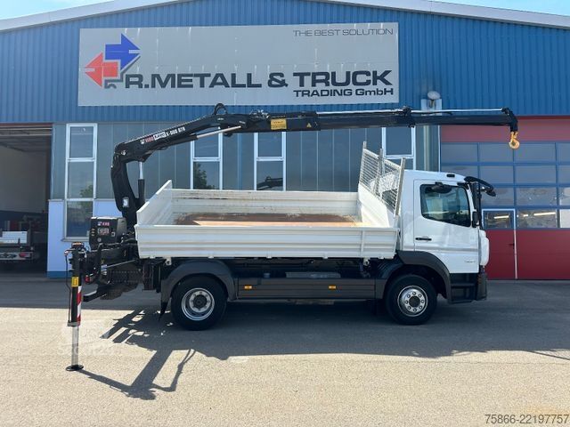 Żuraw samochodowy MERCEDES-BENZ 1224 K Atego 2 Seiten Kipper Hiab 078 X Duo