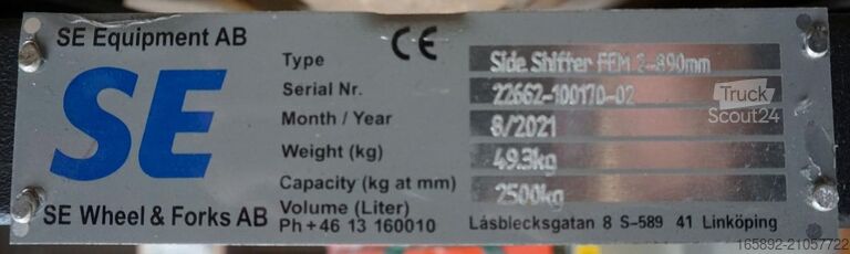 Vork SE EQUIPMENT POLAND Sideshifter SE 0890mm/2500kg/FEM 2