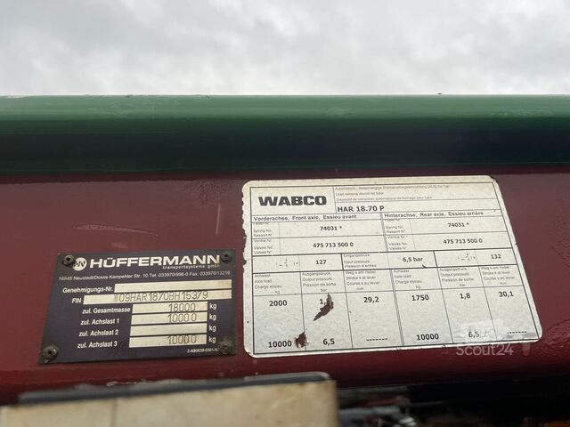 Container transport Hüffermann HAR 1870