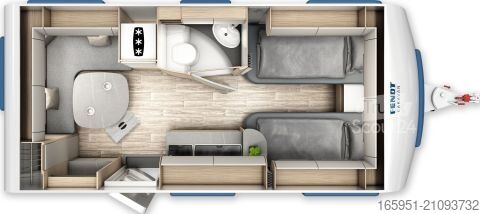 Τροχόσπιτο Fendt Bianco Activ 465 SGE Mod.2026 1800kg Dekopaket