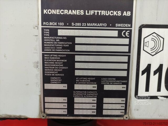 Wózki widłowe z napędem Diesla SMV Konecranes SMV-13.600 B