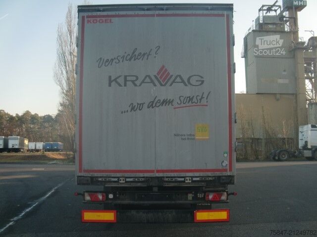 ανοιχτό ημιρυμουλκούμενο με μουσαμά Kögel Cargo SN 24 Liftachse Alufelgen