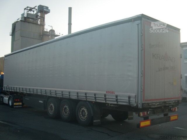 ανοιχτό ημιρυμουλκούμενο με μουσαμά Kögel Cargo SN 24 Liftachse Alufelgen