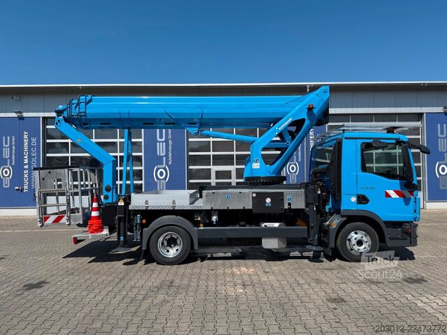 Platformă de lucru montată pe camion MAN TGL 8.160 4X2 BB Hubarbeitsbühne Ruthmann T300.4