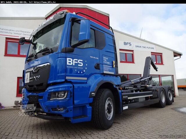Tovornjak s kavljem za kontejnerje MAN TGS (TG3) 26.510 6x4H-4 BL CH Meiller, Hydrodriv