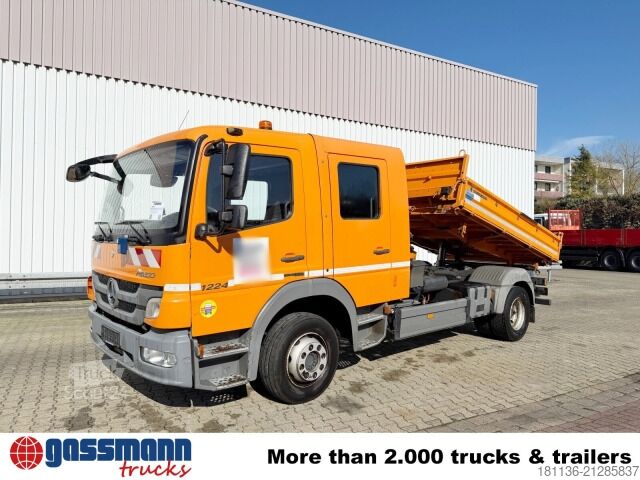 Camion benne Mercedes-Benz Atego 1224 4x2 Doka, EEV, Kran Palfinger PC2700 B,