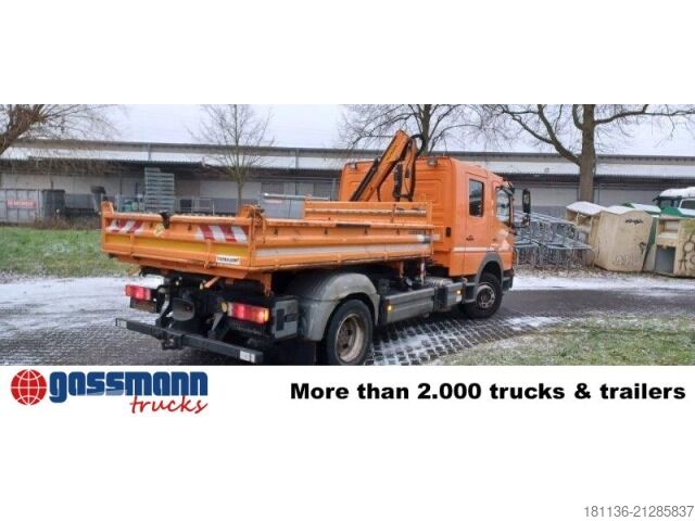 Camion benne Mercedes-Benz Atego 1224 4x2 Doka, EEV, Kran Palfinger PC2700 B,