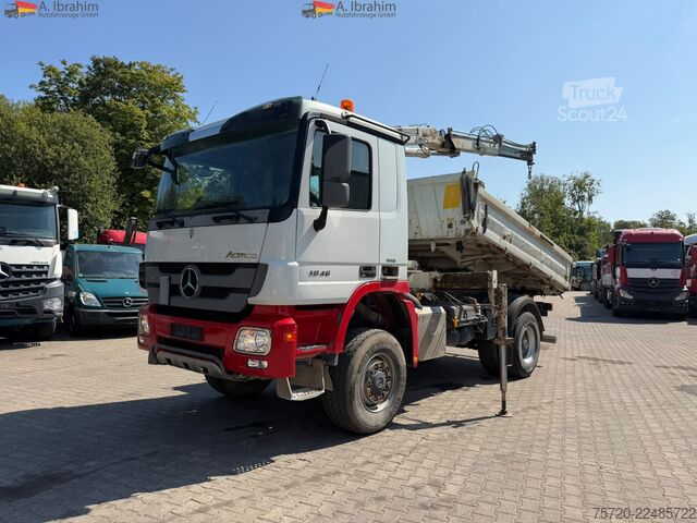 Macara montată pe camion Mercedes-Benz Actros 1846 Meiller MK76RS 4x4 Euro 5 Reatrder