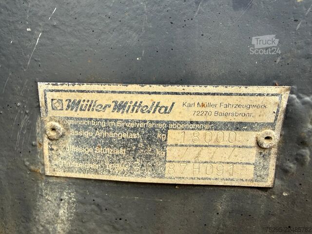 Επαγγελματικό όχημα Müller-Mitteltal 2Achs 7,10 m Plattform Pritsche Plateau TÜV9 26
