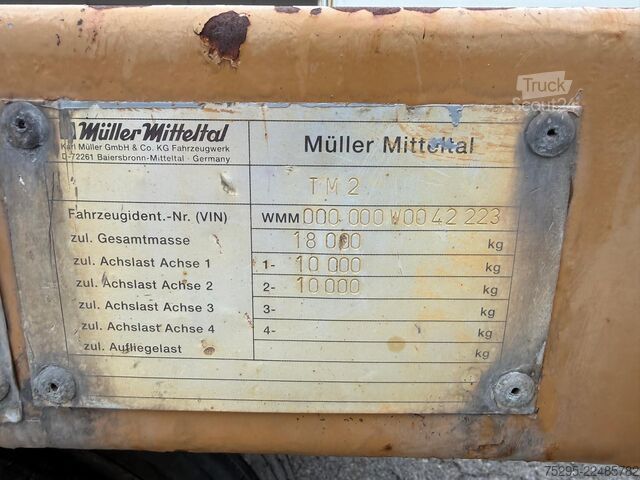 Επαγγελματικό όχημα Müller-Mitteltal 2Achs 7,10 m Plattform Pritsche Plateau TÜV9 26