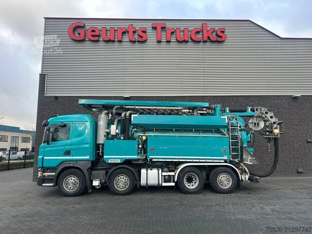 Veículo de aspiração Scania G480 LB 8X2 6MNA ZUI/SPOEL COMBI MET WATERRECYC...