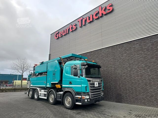 Veículo de aspiração Scania G480 LB 8X2 6MNA ZUI/SPOEL COMBI MET WATERRECYC...
