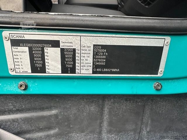 Zuigvoertuig Scania G480 LB 8X2 6MNA ZUIG/SPOEL COMBI MET WATERRECY...