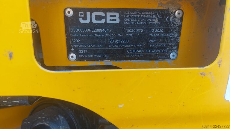 Minirýpadlo JCB 8030 ZTS