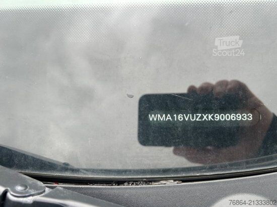 Chassis de carrinha MAN TGE  TGE 3.180, LADEBORDWAND, PALFINGER