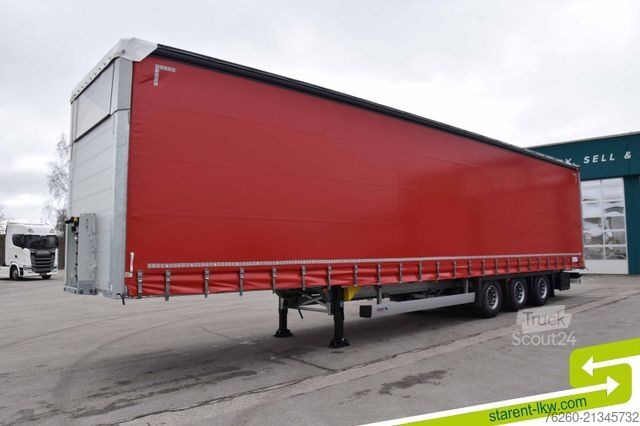 Auflieger mit Pritsche & Plane SCHMITZ CARGOBULL Megatrailer Hubdach Liftachse MIETE