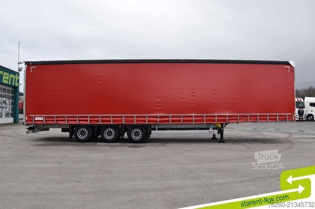 Auflieger mit Pritsche & Plane SCHMITZ CARGOBULL Megatrailer Hubdach Liftachse MIETE