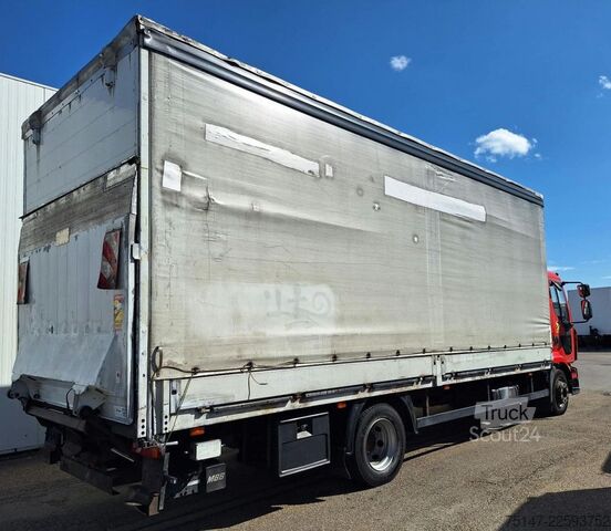 Plattewagen met zeil RENAULT Midlum 220 DXi 1 Liege Schiebeplane Edscha LBW