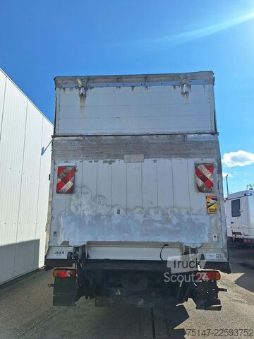 Plattewagen met zeil RENAULT Midlum 220 DXi 1 Liege Schiebeplane Edscha LBW