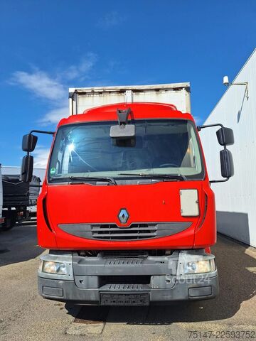 Plattewagen met zeil RENAULT Midlum 220 DXi 1 Liege Schiebeplane Edscha LBW