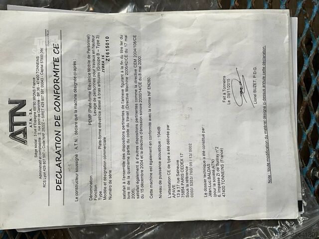 Scharnierende telescopische hoogwerker ATN Zebra 16