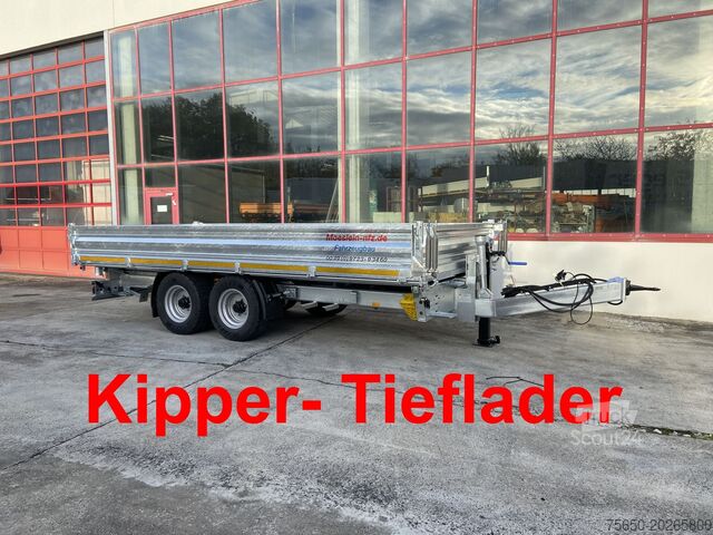 Kippanhänger Möslein TTD 11 Breite Reifen  5,70 lang  Kipper Tieflader, Breite Reifen, 5,70 m lang-- Neufahrzeug --