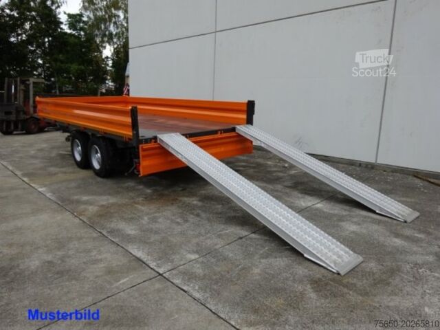 Tipper trailer Möslein TTD 11 Weiß  neuer Tandem 3- Seitenkipper Tieflader-- Neufahrzeug --