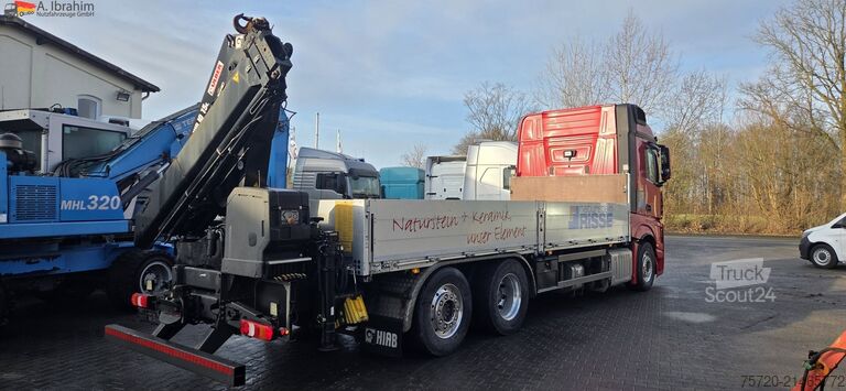 Autožeriav Mercedes-Benz Actros 2545 6x2 Pritsche Kran HIAB 158 | Retarder | Lift-Lenkachse