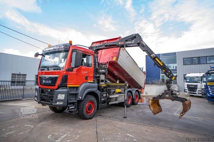 Kipper met kraan MAN TGS 26.400 BB 6x6 + HIAB Z-PRO 191