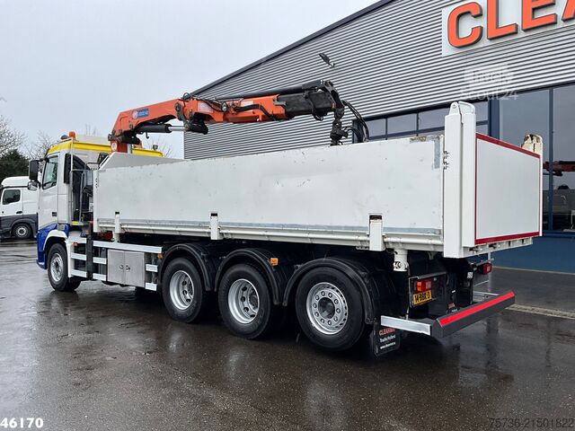 Benne à 3 côtés Volvo FH 420 8x4 HMF 22 Tonmeter laadkraan