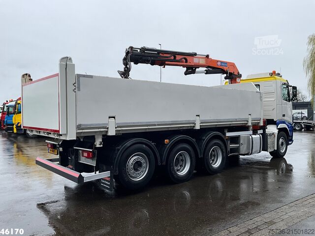 Benne à 3 côtés Volvo FH 420 8x4 HMF 22 Tonmeter laadkraan